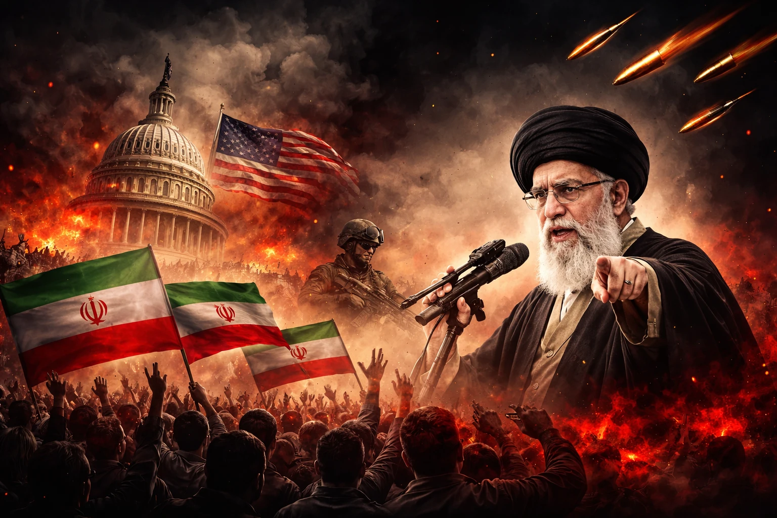 Ilustrasi perang asimetris, ketika kata-kata menjadi senjata perlawanan di tengah tekanan geopolitik global.